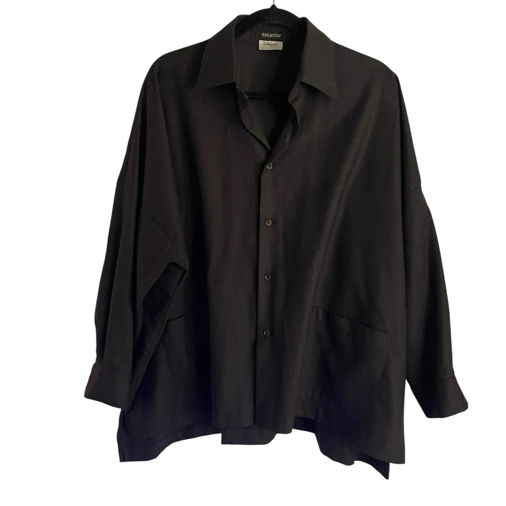 Eskandar Women Wool/Cashmere Basic Button-Up Ligh… - image 3